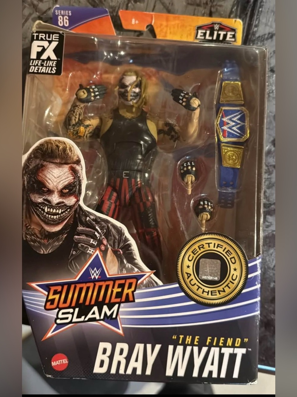 WWE Bray Wyatt The Fiend Figure with Black, Red & Blue Accents